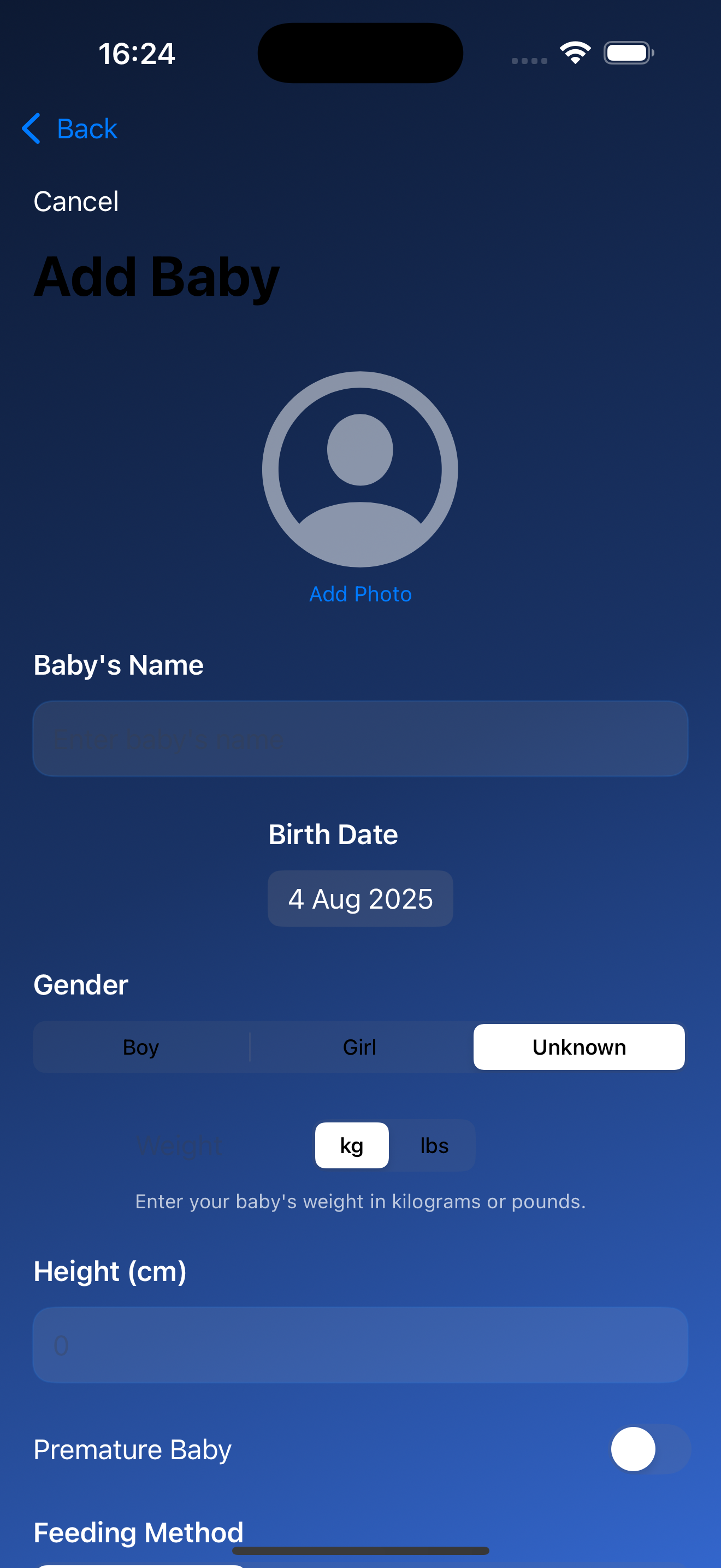 TinySteps Progress Tracking Screenshot